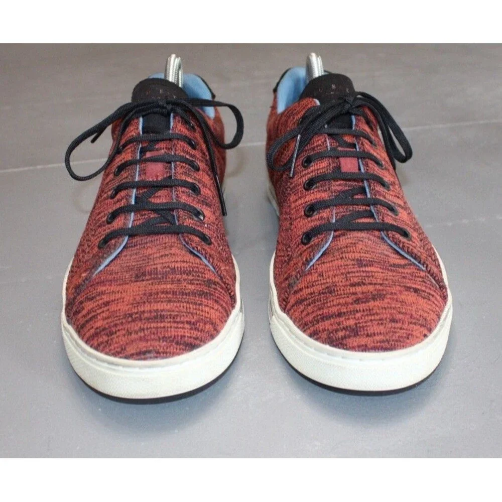 TED BAKER LONDON Chinat Red Black Knit Sneakers Men’s US 8.5 EU 41.5 Casual‎